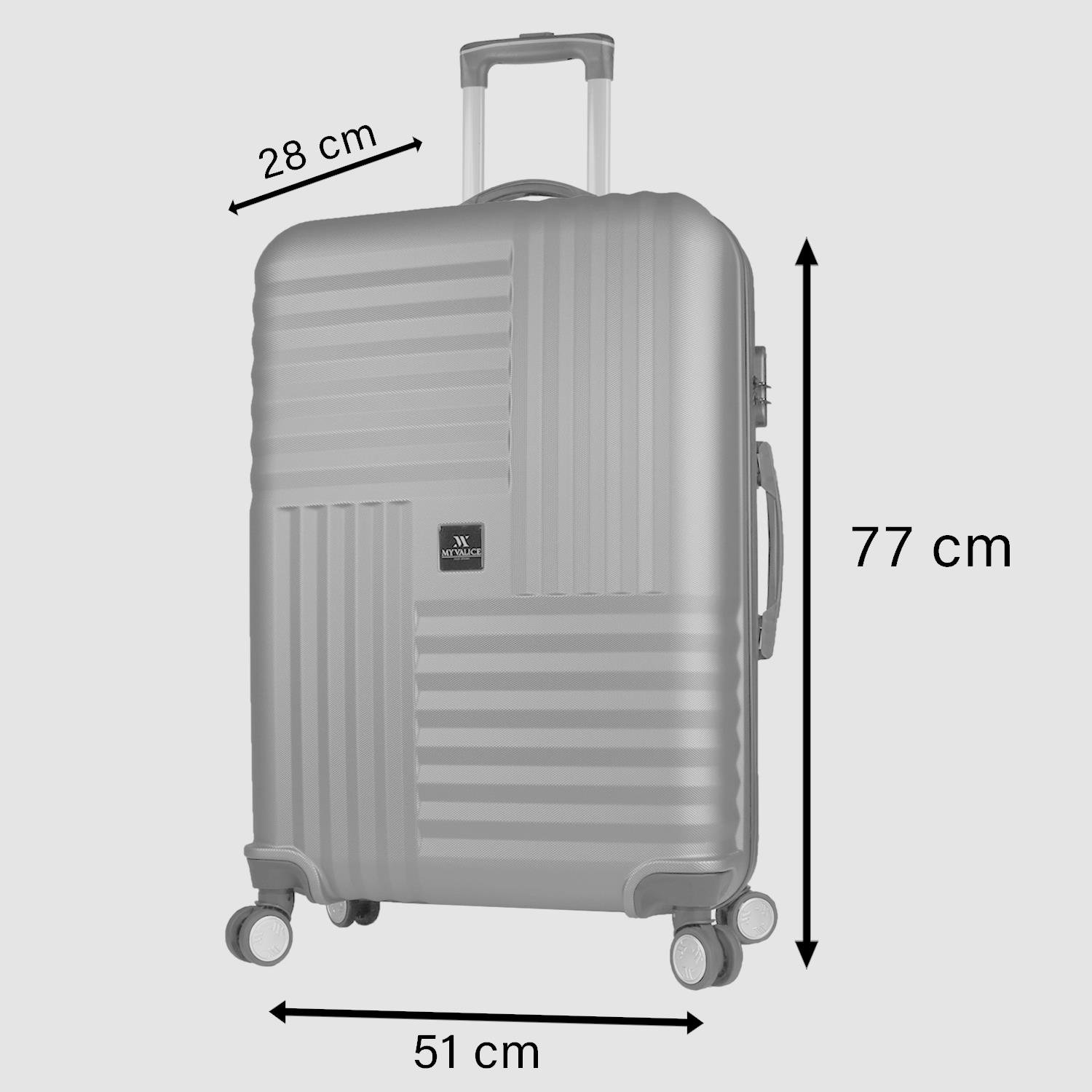 My Valice Puzzle Abs Large Size Luggage Grey
