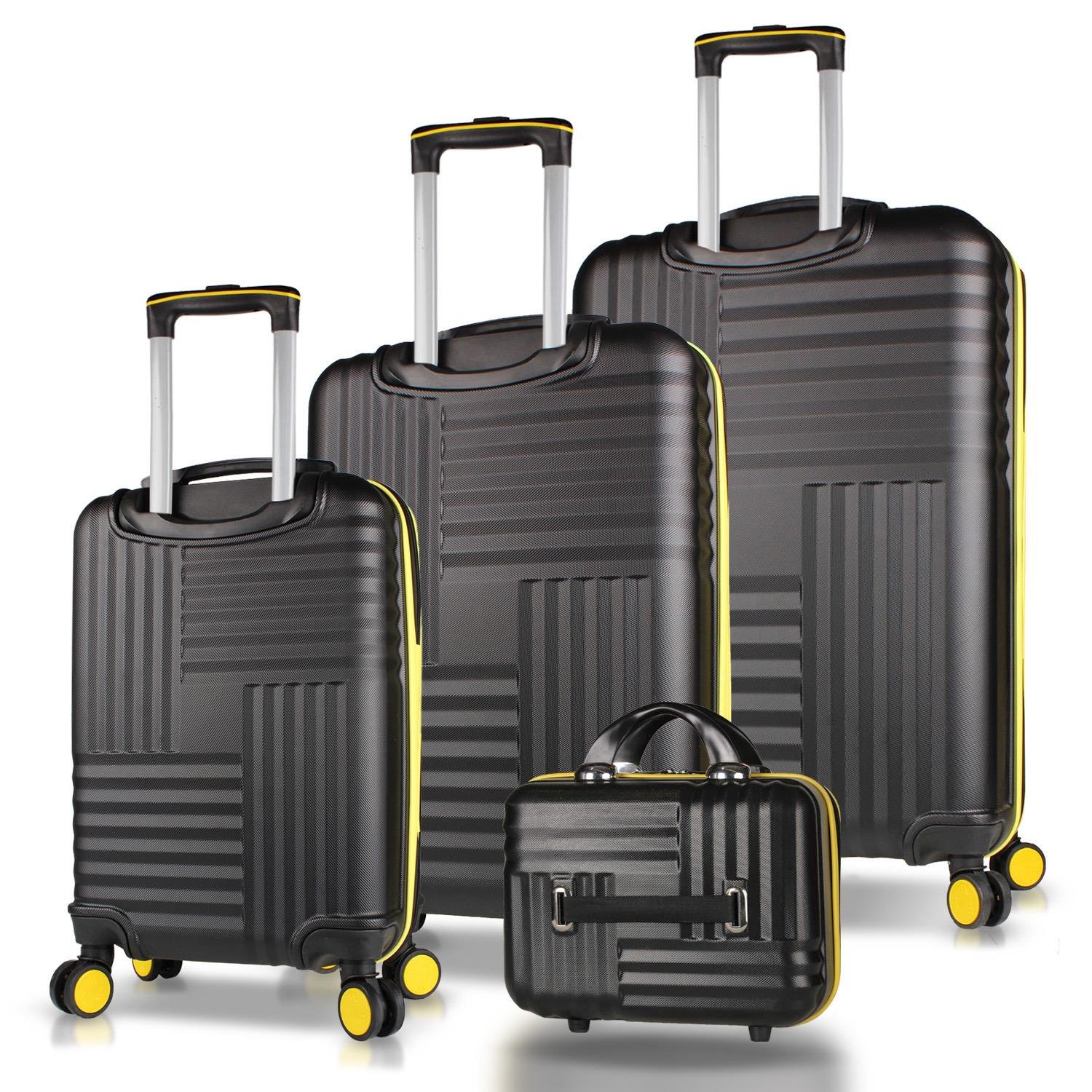 My Valice Puzzle Abs Kabin Orta Büyük ve Makyaj Boy Siyah 4'lü Travel Valiz Seti