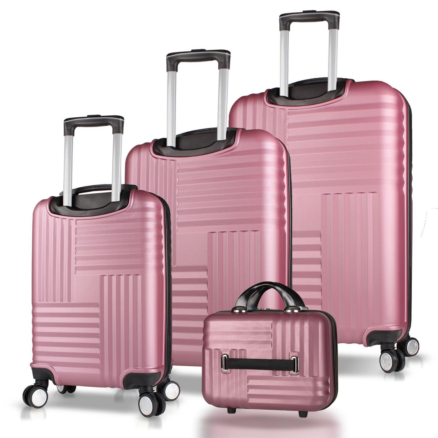My Valice Puzzle Abs Kabin Orta Büyük ve Makyaj Boy Rose Gold 4'lü Travel Valiz Seti