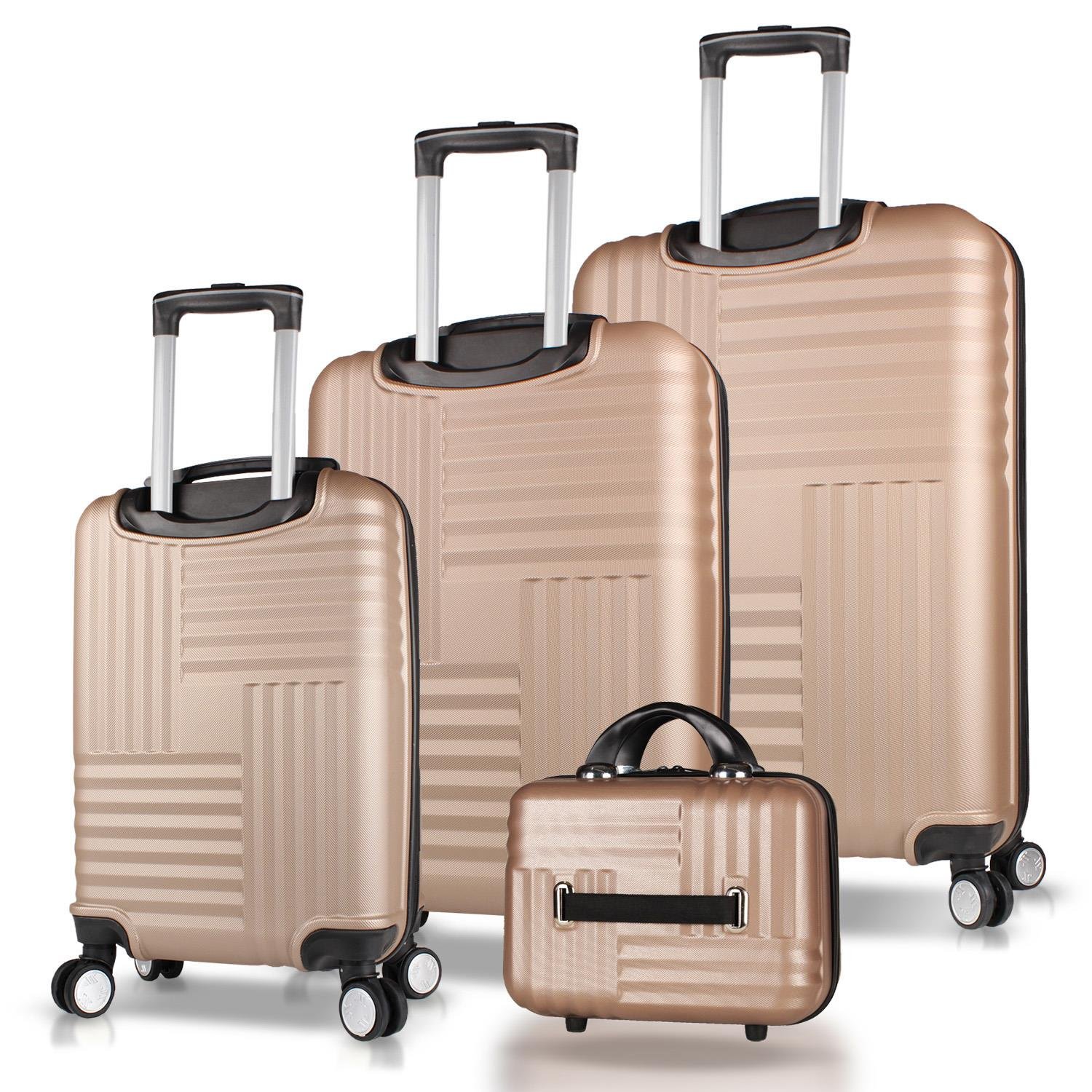 My Valice Puzzle Abs Kabin Orta Büyük ve Makyaj Boy Gold 4'lü Travel Valiz Seti