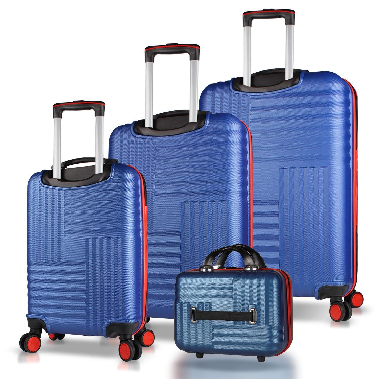 My Valice Puzzle Abs Kabin Orta Büyük ve Makyaj Boy Lacivert 4'lü Travel Valiz Seti