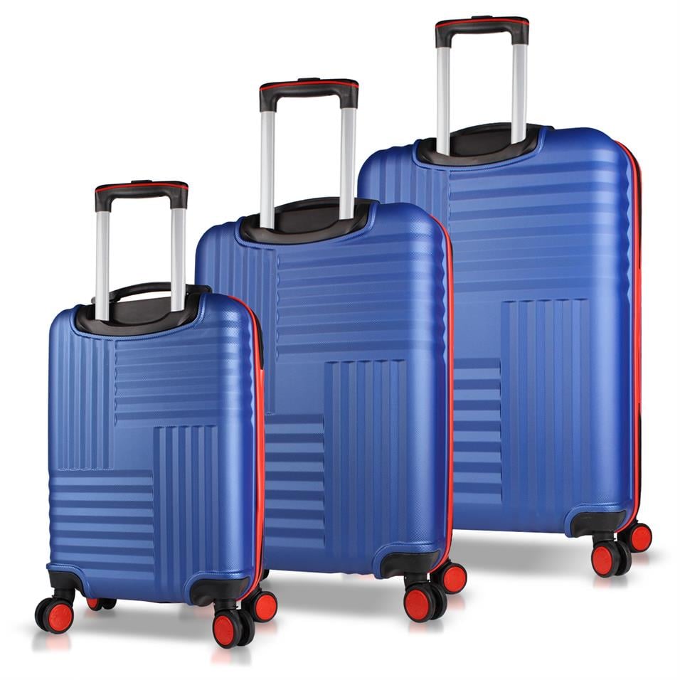 My Valice Puzzle Abs Kabin Orta ve Büyük Boy Lacivert 3'lü Valiz Seti