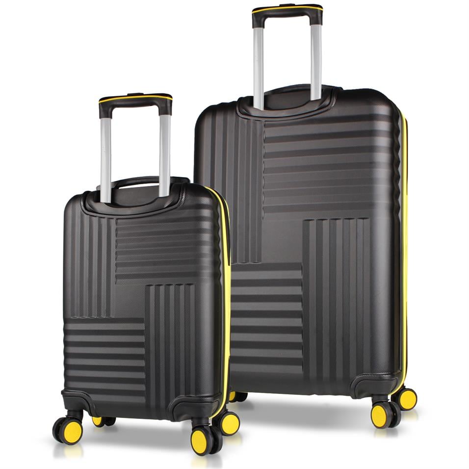My Valice Puzzle Abs Kabin ve Büyük Boy Siyah  2'li Valiz Seti