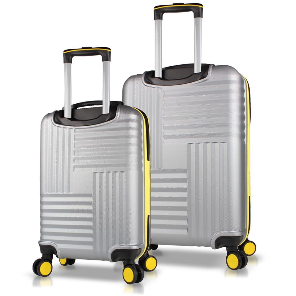 My Valice Puzzle Abs Kabin ve Orta Boy Gri  2'li Valiz Seti