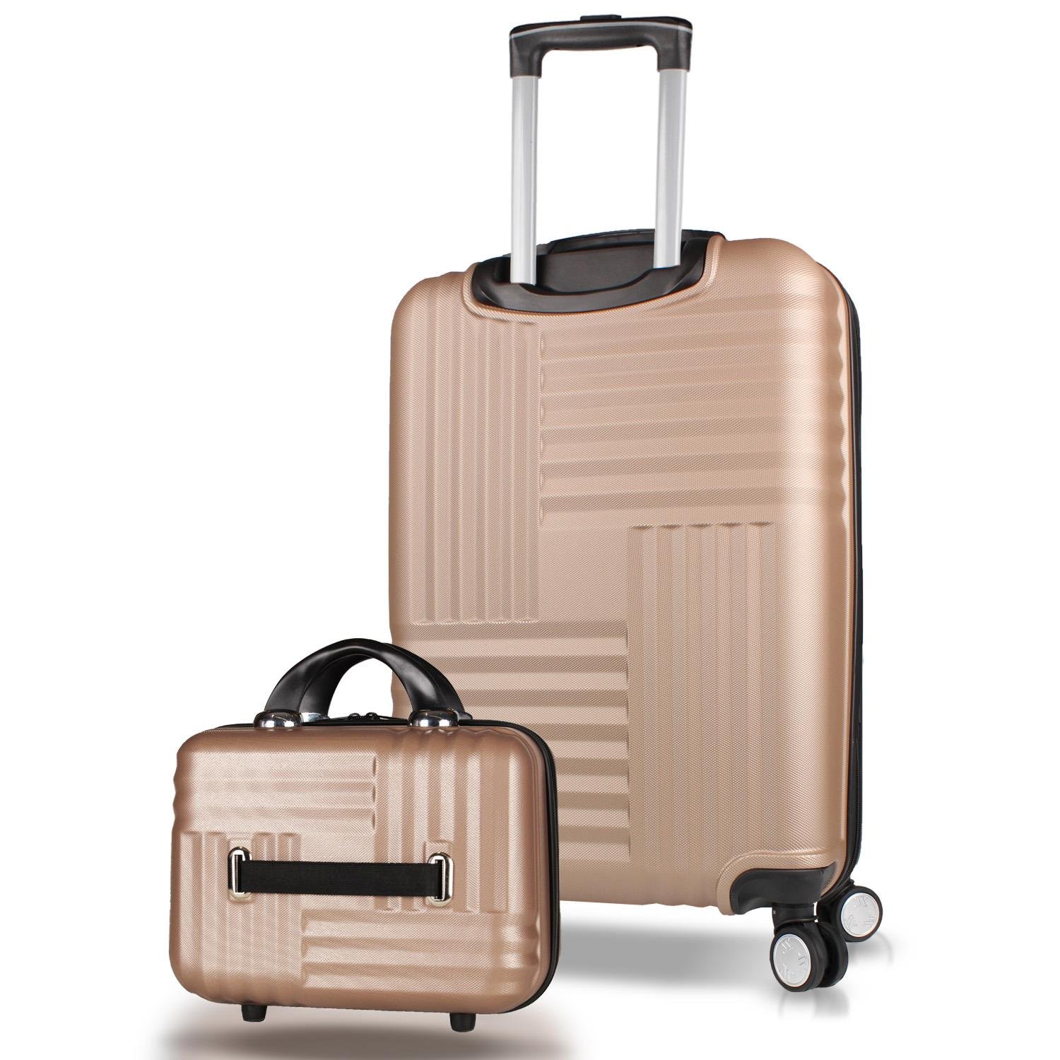 My Valice Puzzle Abs Makyaj ve Orta Boy Gold  2'li Valiz Seti