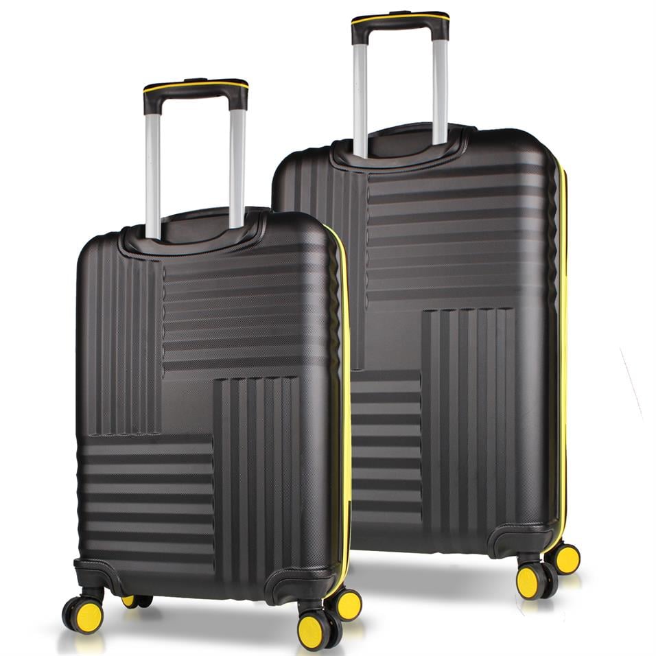 My Valice Puzzle Abs Orta ve Büyük Boy Siyah  2'li Valiz Seti