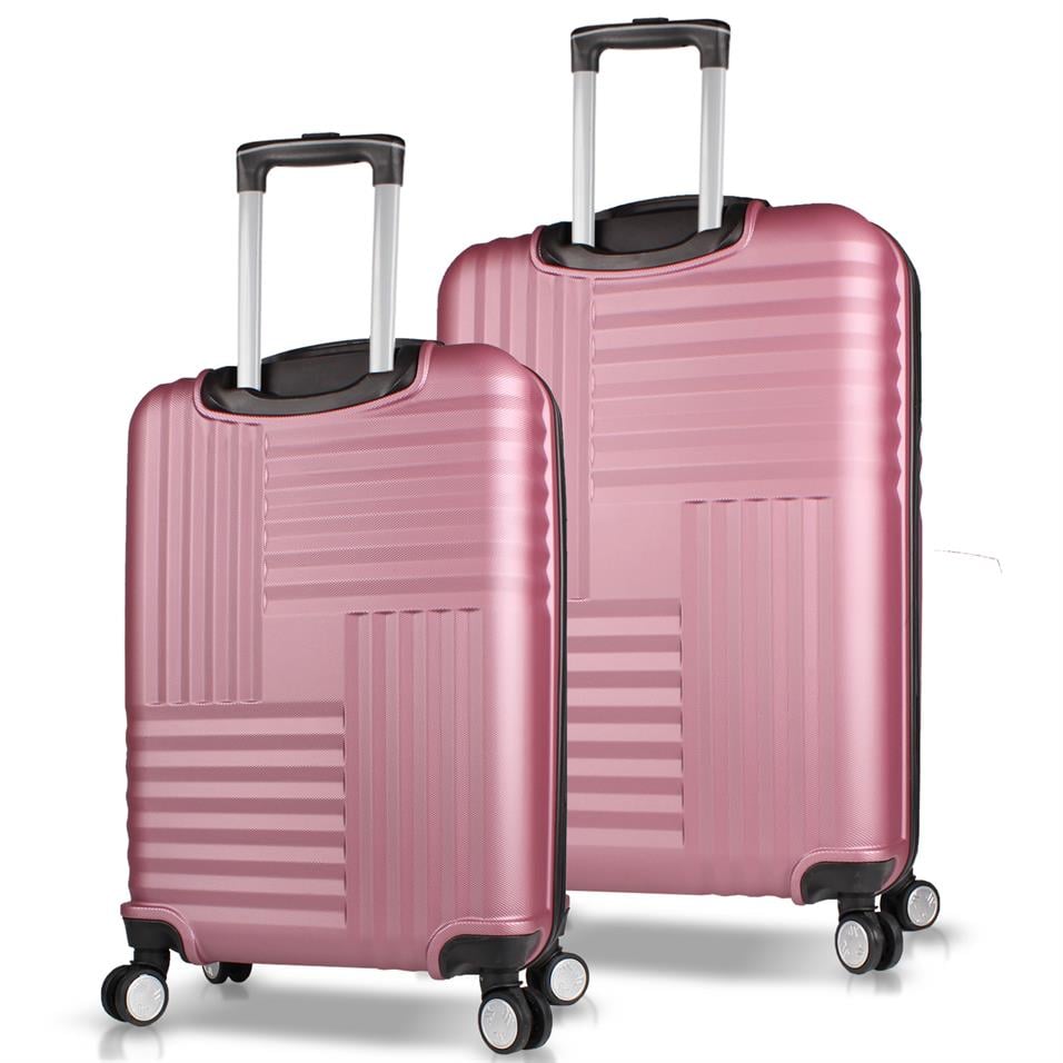 My Valice Puzzle Abs Orta ve Büyük Boy Rose Gold  2'li Valiz Seti