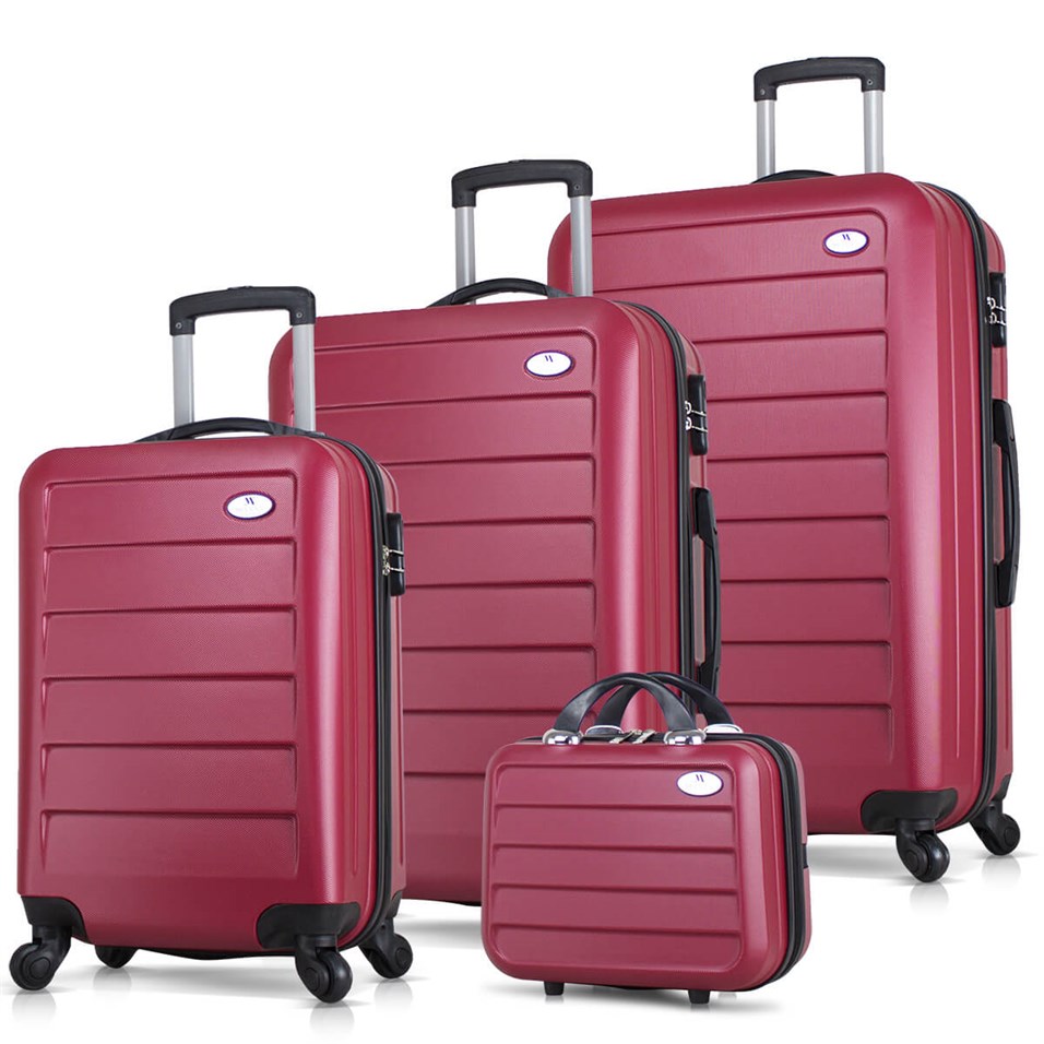 My Valice Ruby Abs 4'lü Travel Valiz Seti Bordo