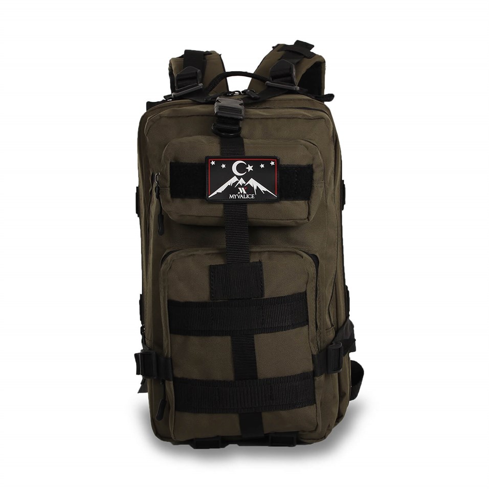 My Valice Smart Bag Army 30 lt Usb Şarj Girişli Outdoor Dağcı Sırt Çantası Haki