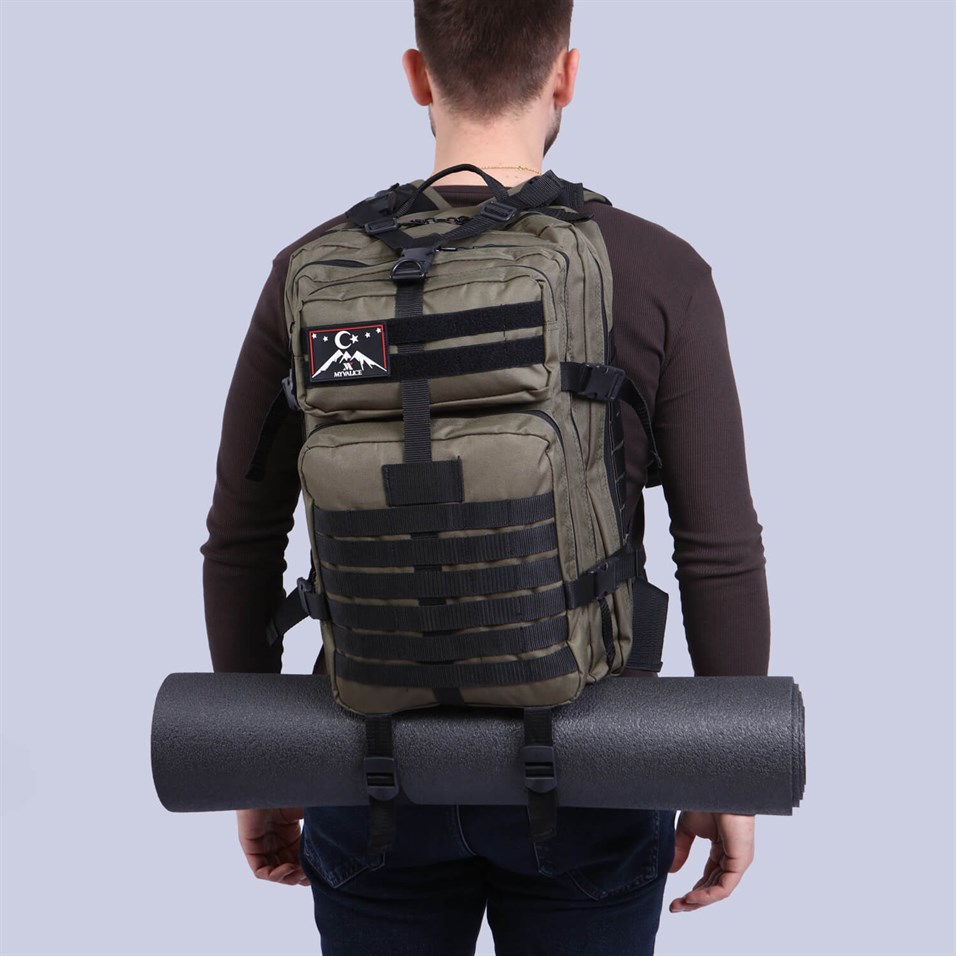 My Valice Smart Bag Army 50 lt Usb Şarj Girişli Outdoor Dağcı Sırt Çantası Haki