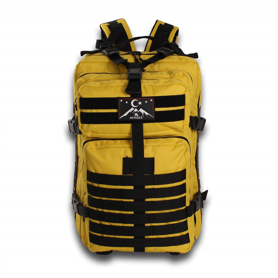 My Valice Smart Bag Army 50 lt Usb Şarj Girişli Outdoor Dağcı Sırt Çantası Sarı