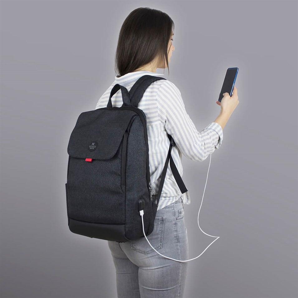 My Valice Smart Bag BUSINESS Usb Şarj Girişli Akıllı Notebook Sırt Çantası Siyah