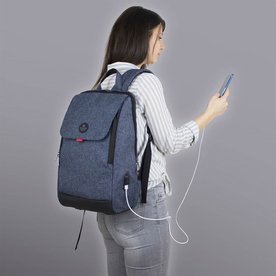 My Valice Smart Bag BUSINESS Usb Şarj Girişli Akıllı Notebook Sırt Çantası Lacivert
