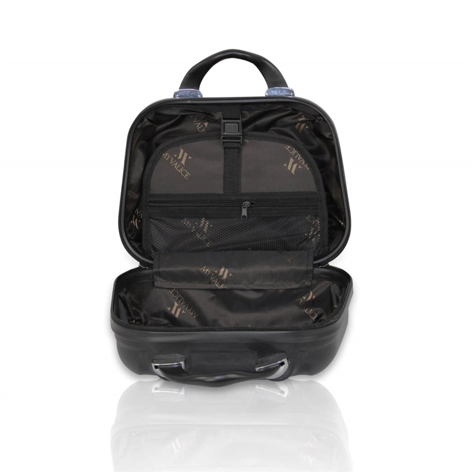My Valice Smart Bag Colors Usb Şarj Girişli 2'li Valiz Seti (Orta ve Makyaj) Lacivert