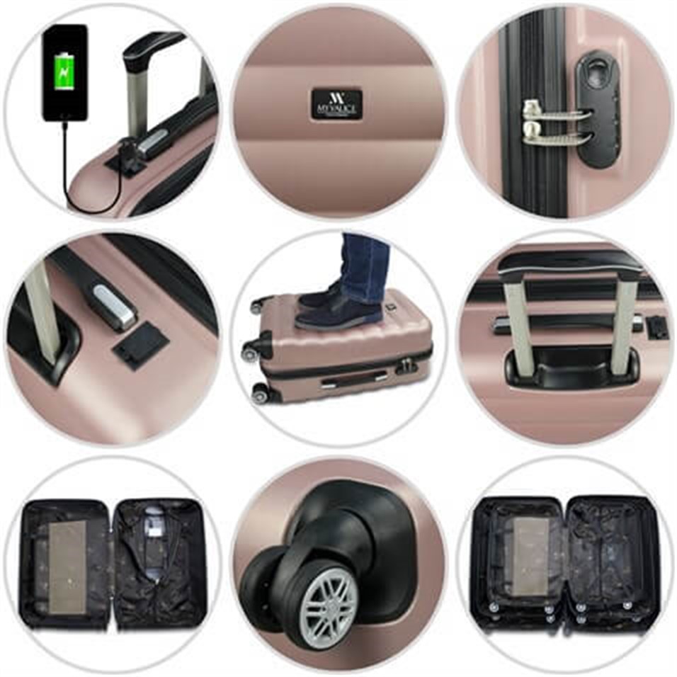My Valice Smart Bag Colors Usb Şarj Girişli Büyük Boy Valiz Lacivert