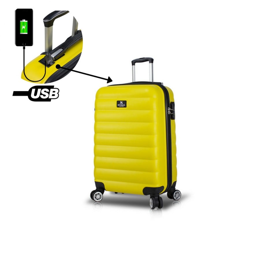 My Valice Smart Bag Colors Usb Şarj Girişli Kabin Boy Valiz Sarı