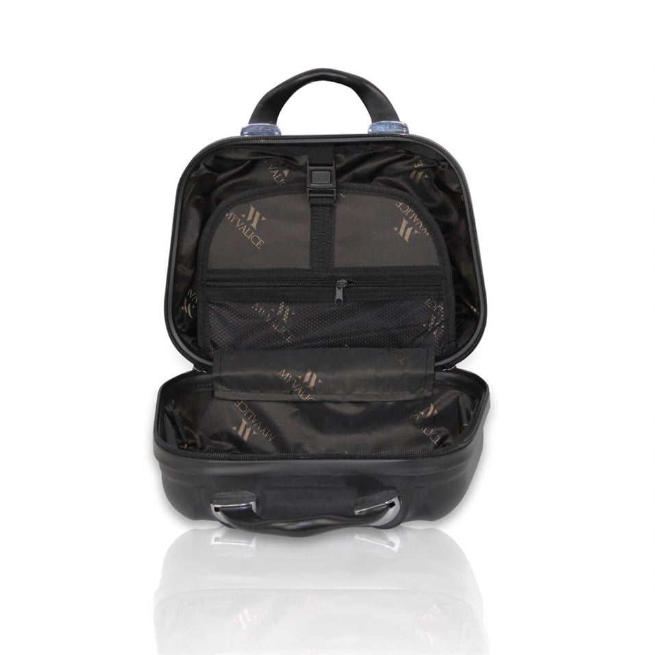 My Valice Smart Bag Colors Usb Şarj Girişli 2'li Valiz Seti (Pilot ve Makyaj) Bordo