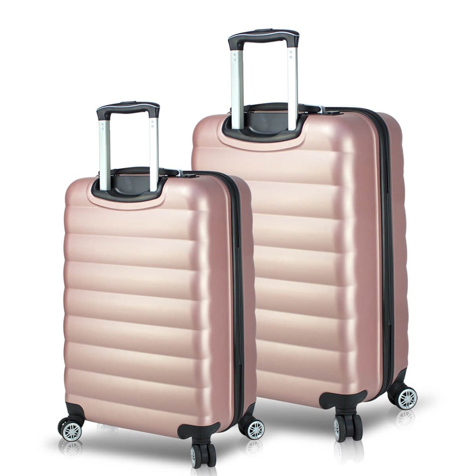 My Valice Smart Bag Colors Usb Şarj Girişli 2'li Valiz Seti (Kabin ve Orta) Rose