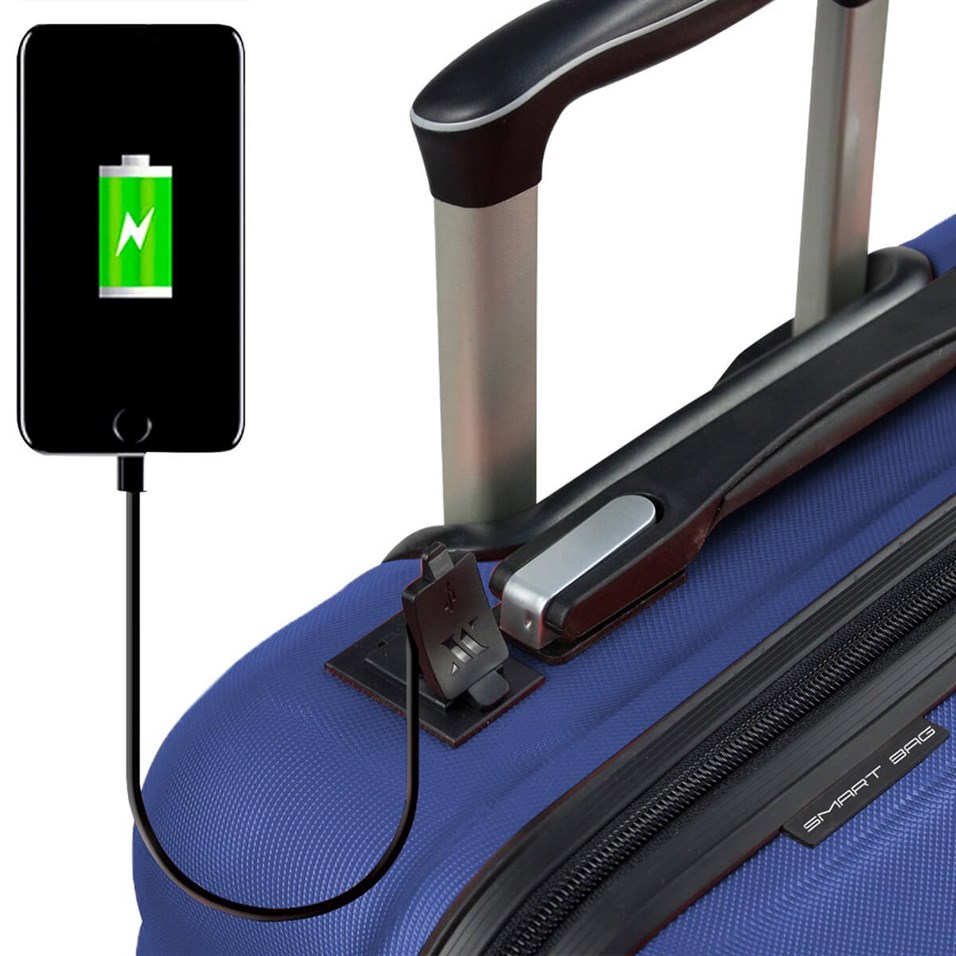 My Valice Smart Bag Colors Usb Şarj Girişli Büyük Boy Valiz Lacivert