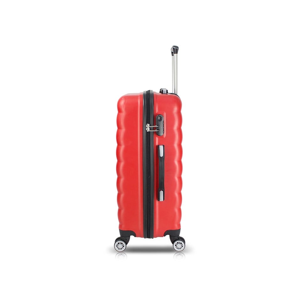 My Valice Smart Bag Colors Usb Şarj Girişli 2'li Valiz Seti (Kabin ve Orta) Kırmızı