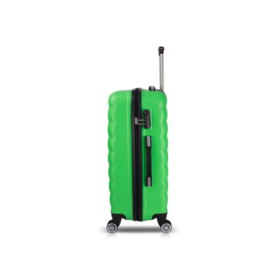 My Valice Smart Bag Colors Usb Şarj Girişli 2'li Valiz Seti (Orta ve Makyaj) Yeşil