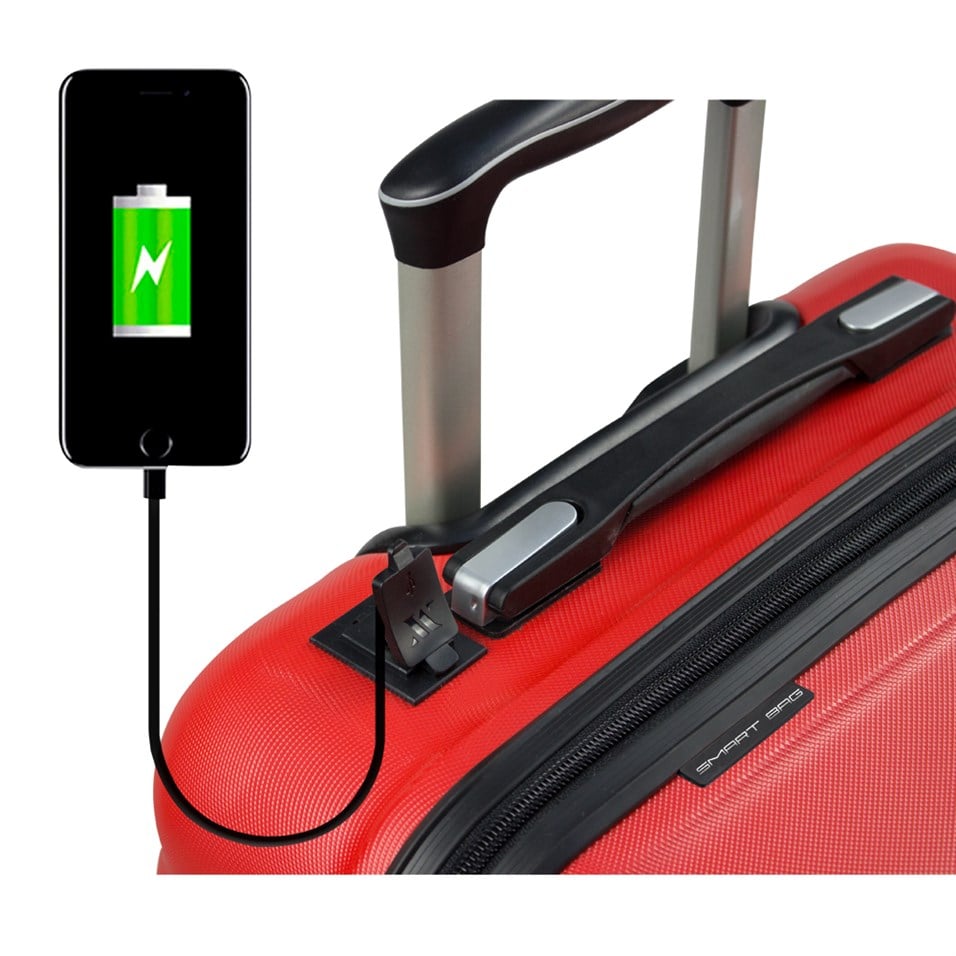 My Valice Smart Bag Colors Usb Şarj Girişli 2'li Valiz Seti (Kabin ve Büyük) Kırmızı