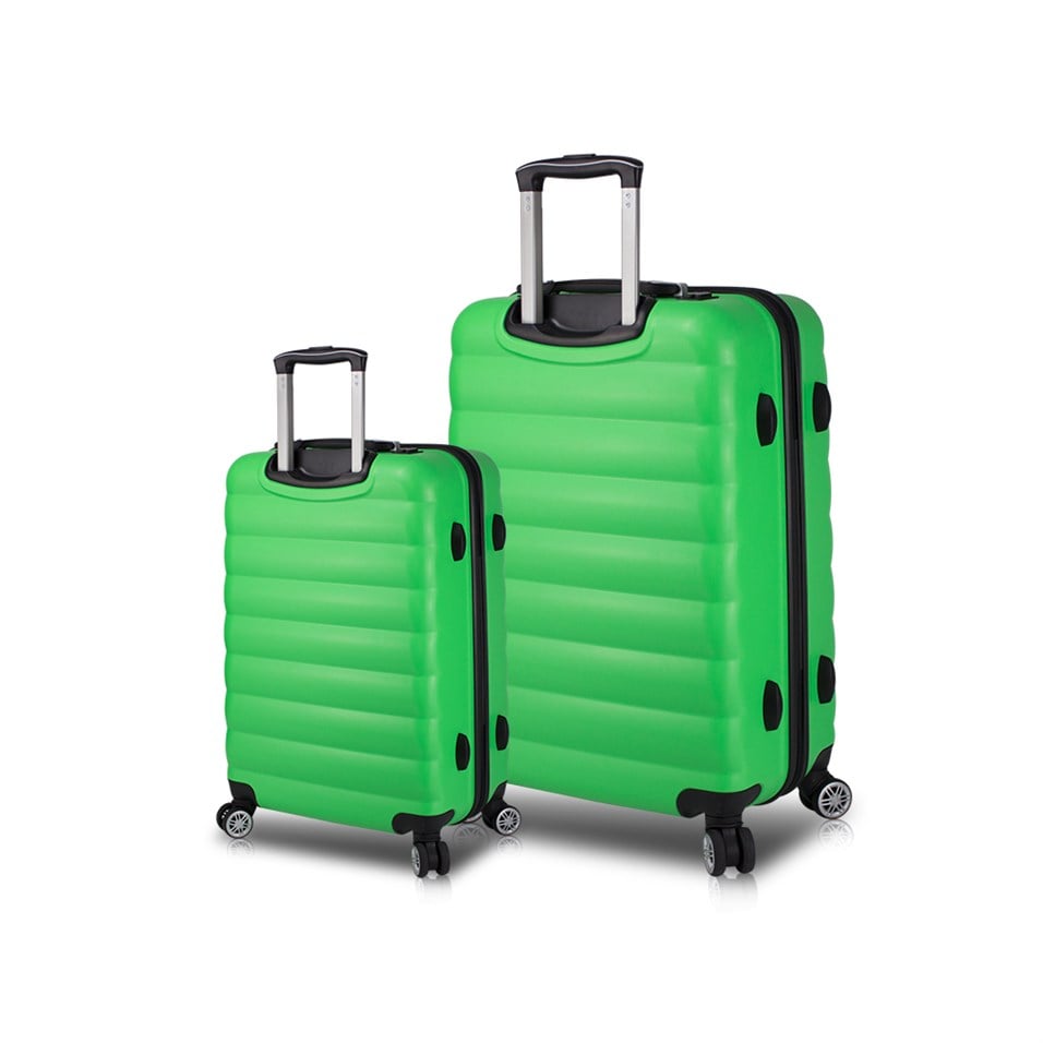 My Valice Smart Bag Colors Usb Şarj Girişli 2'li Valiz Seti (Kabin ve Büyük) Yeşil