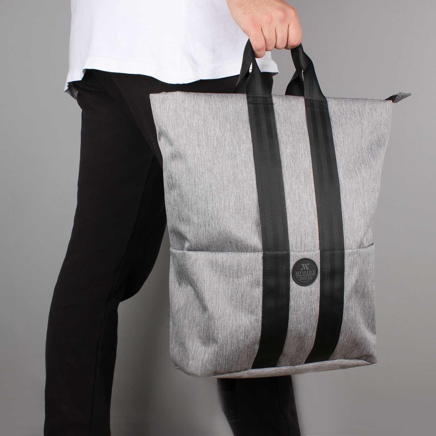 My Valice Smart Bag Elegant Usb Şarj Girişli Laptop Bölmeli Notebook Sırt Çantası Gri