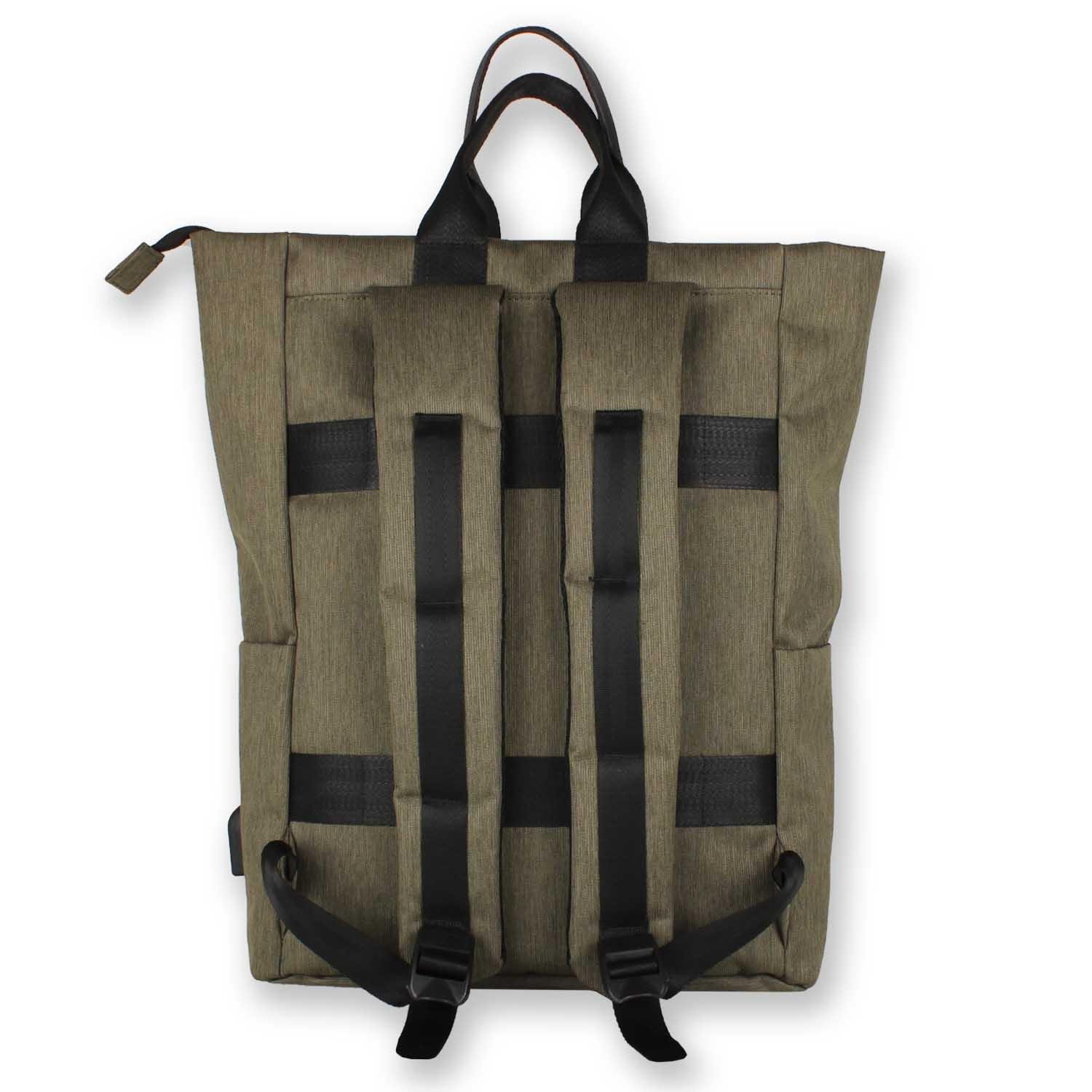 My Valice Smart Bag Elegant Usb Şarj Girişli Laptop Bölmeli Notebook Sırt Çantası Haki