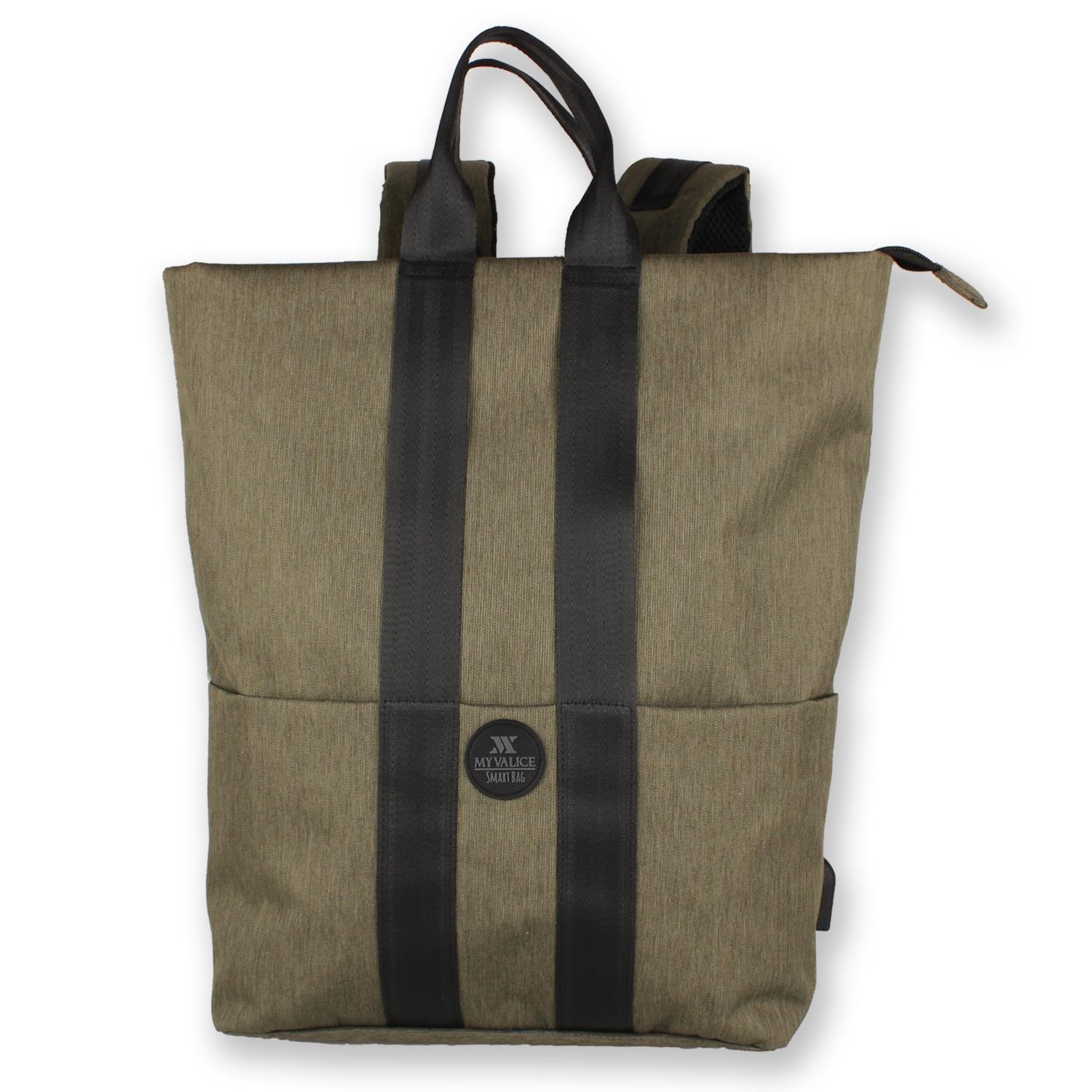 My Valice Smart Bag Elegant Usb Şarj Girişli Laptop Bölmeli Notebook Sırt Çantası Haki