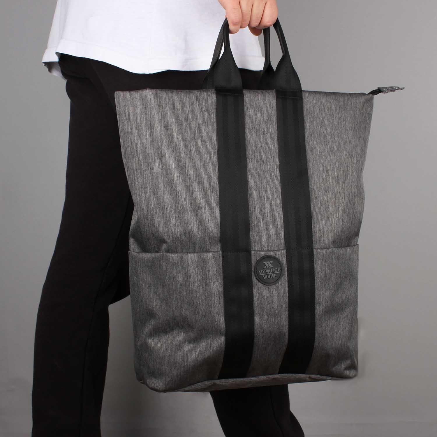 My Valice Smart Bag Elegant Usb Şarj Girişli Laptop Bölmeli Notebook Sırt Çantası Füme