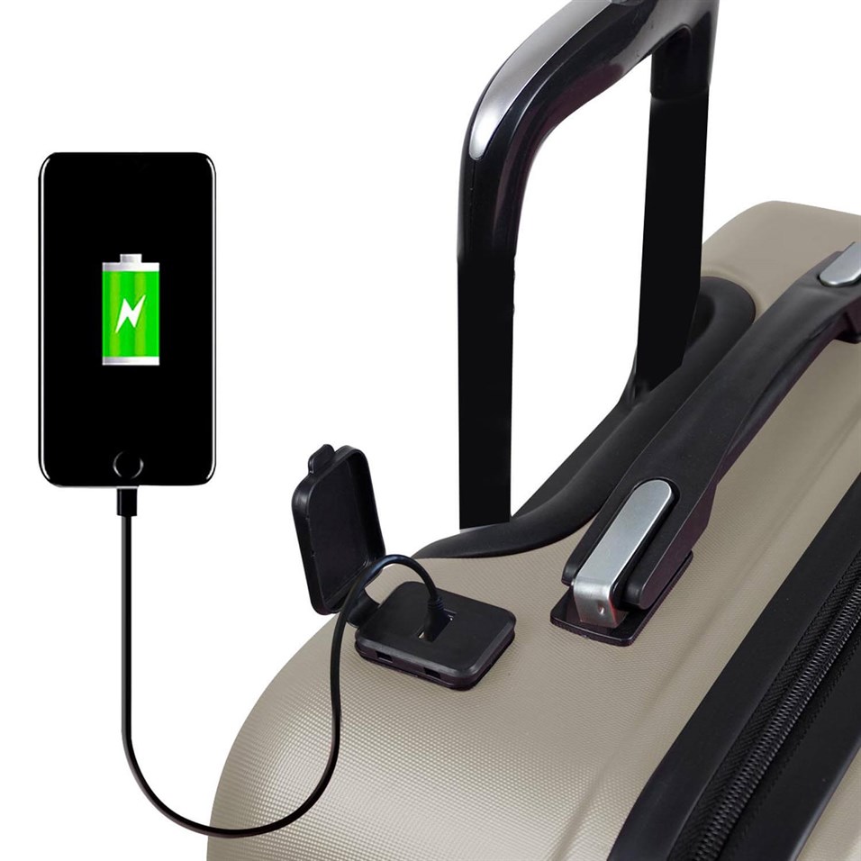 My Valice Smart Bag Energy Usb Şarj Girişli 3'lü Valiz Seti (Kabin, Orta ve Makyaj) Gold