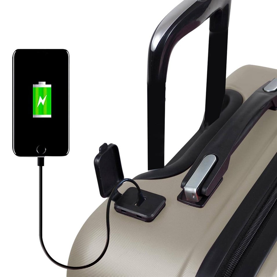 My Valice Smart Bag Energy Usb Şarj Girişli 2'li Valiz Seti (Kabin ve Makyaj) Gold