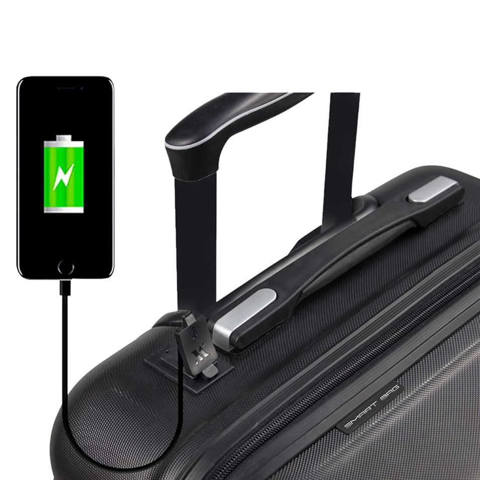 My Valice Smart Bag Exclusive Usb Şarj Girişli 3'lü Valiz Seti (Kabin, Orta ve Makyaj) Siyah