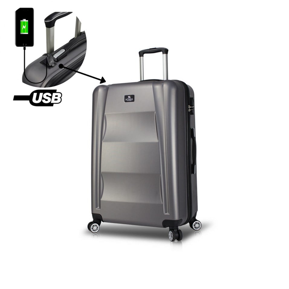 My Valice Smart Bag Exclusive Usb Şarj Girişli Büyük Boy Valiz Antrasit
