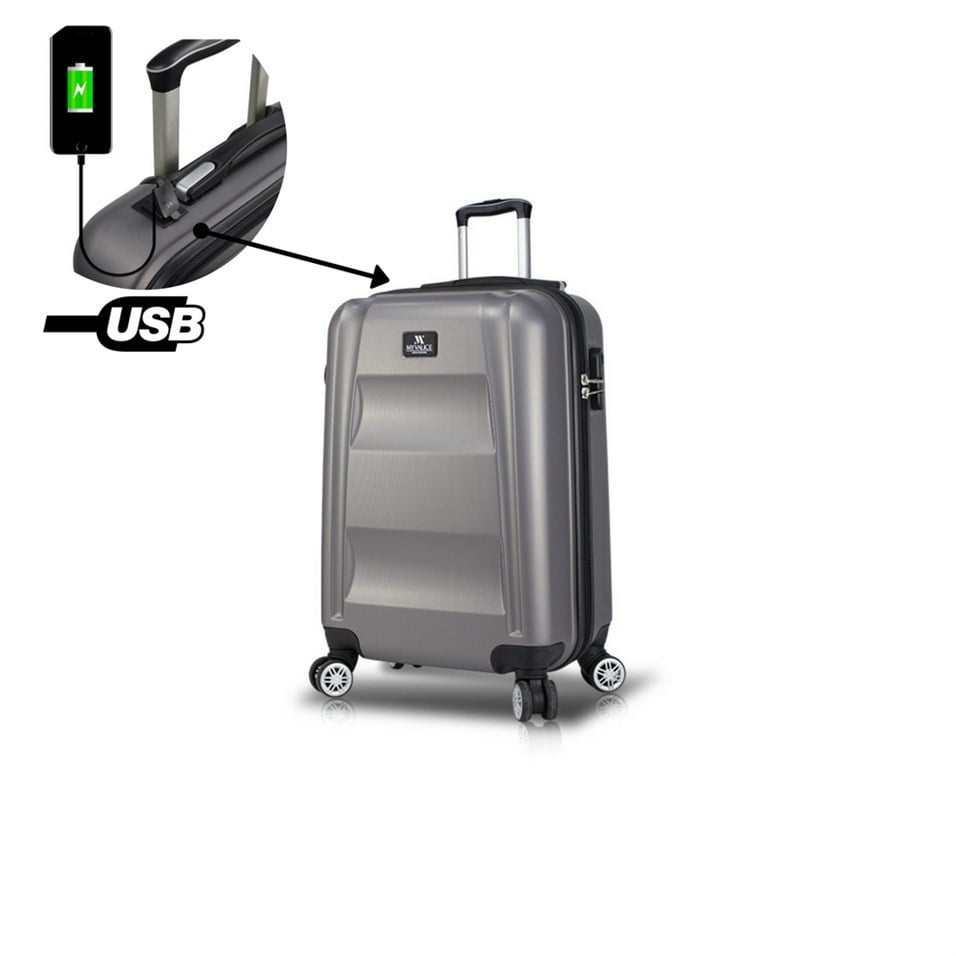 My Valice Smart Bag Exclusive Usb Şarj Girişli Kabin Boy Valiz Antrasit
