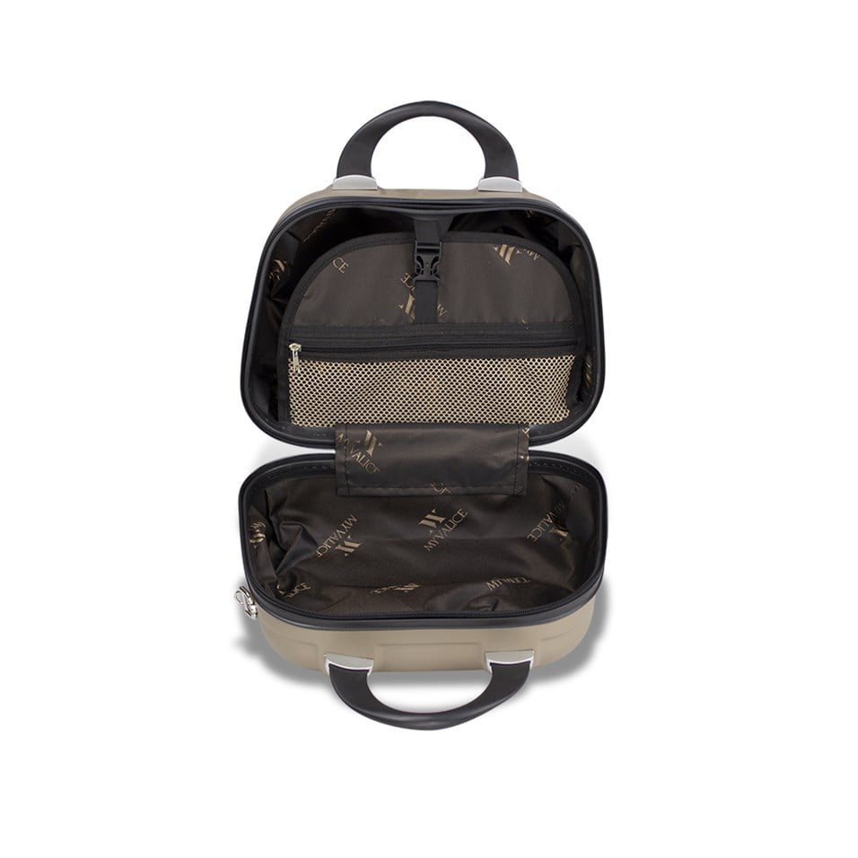 My Valice Smart Bag Exclusive Usb Şarj Girişli 2'li Valiz Seti (Pilot ve Makyaj) Gold