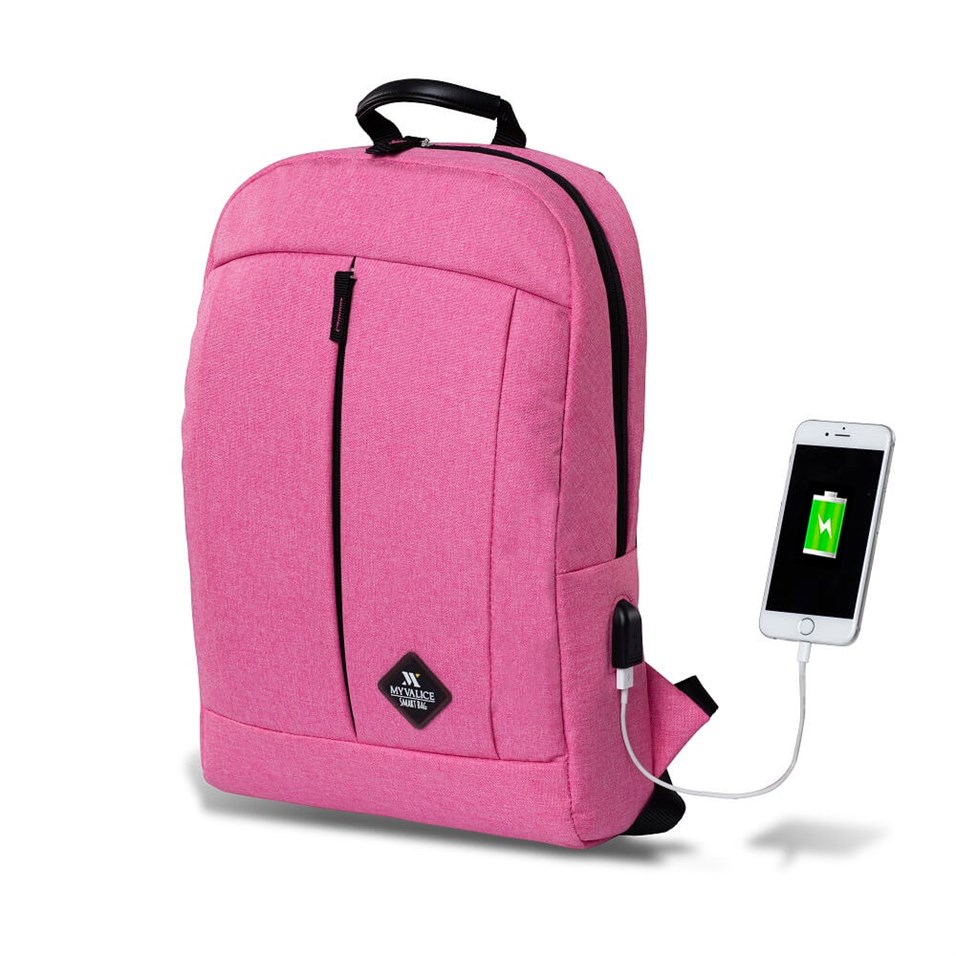My Valice Smart Bag GALAXY With USB Charging Port Notebook Backpack Pink
