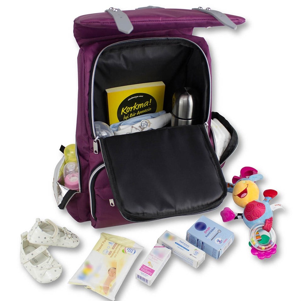 My Valice Smart Bag Mother Star Usb'li Anne Bebek Bakım ve Sırt Çantası Mor