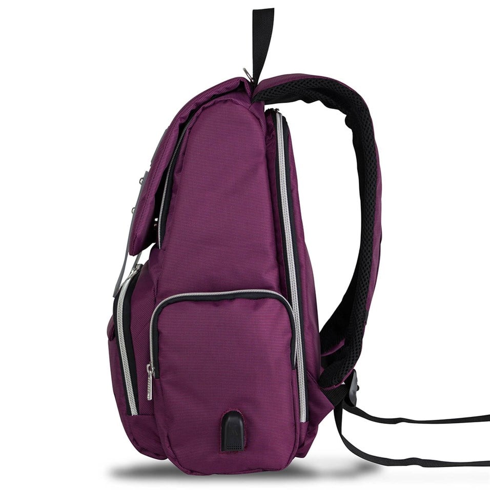 My Valice Smart Bag Mother Star Usb'li Anne Bebek Bakım ve Sırt Çantası Mor