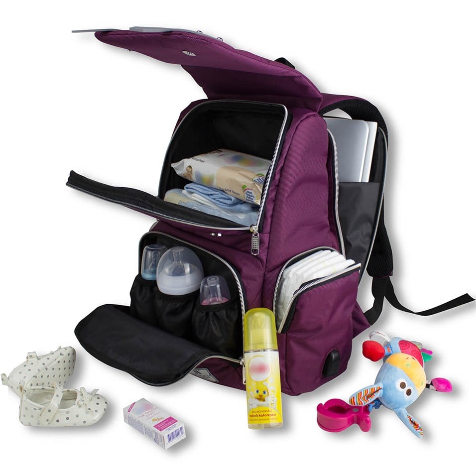 My Valice Smart Bag Mother Star Usb'li Anne Bebek Bakım ve Sırt Çantası Lacivert