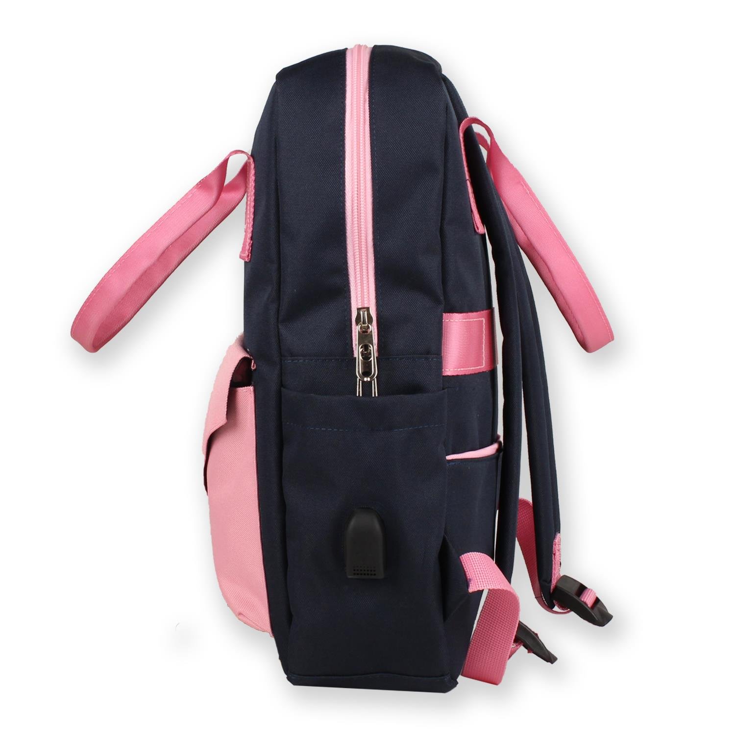 My Valice Smart Bag Post Usb Şarj Girişli Laptop Bölmeli Notebook Sırt Çantası Pembe