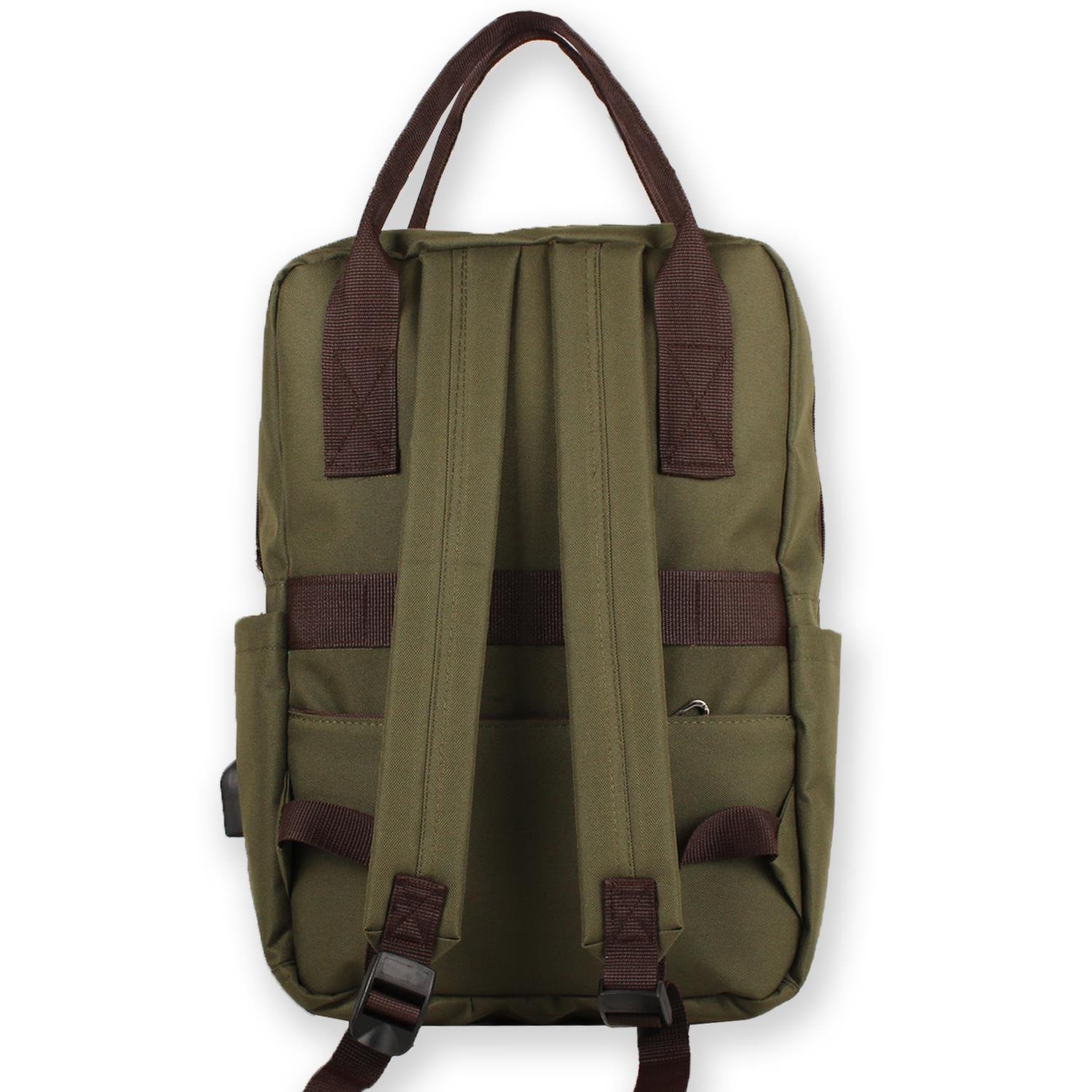 My Valice Smart Bag Post Usb Şarj Girişli Laptop Bölmeli Notebook Sırt Çantası Haki