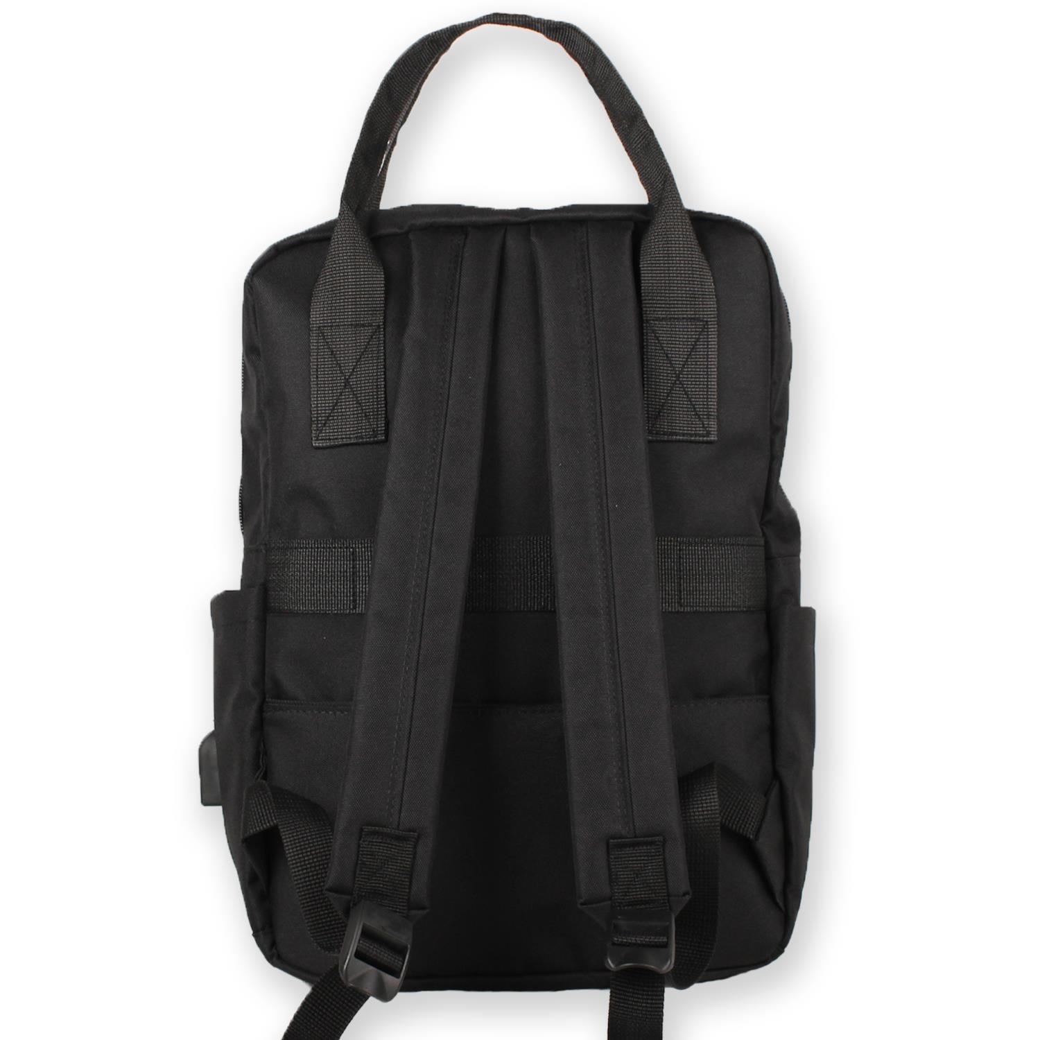 My Valice Smart Bag Post Usb Şarj Girişli Laptop Bölmeli Notebook Sırt Çantası Siyah