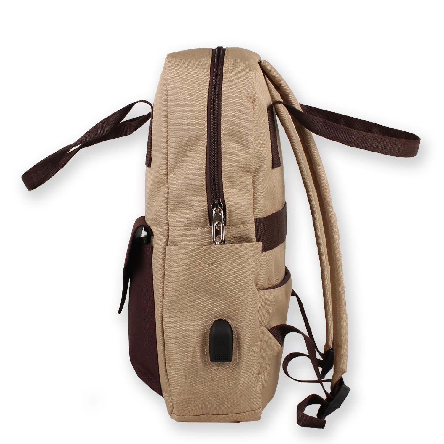 My Valice Smart Bag Post Usb Şarj Girişli Laptop Bölmeli Notebook Sırt Çantası Krem
