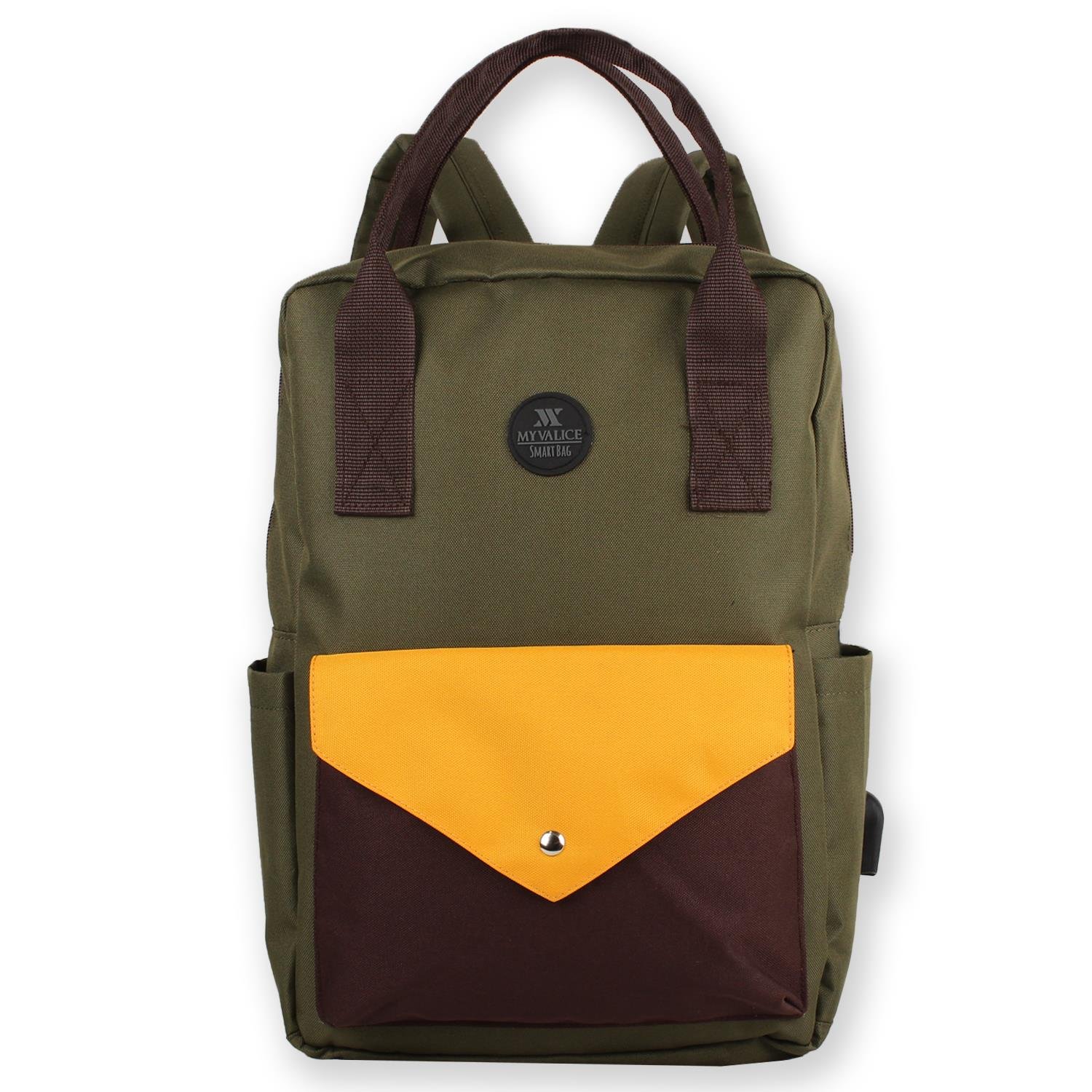 My Valice Smart Bag Post Usb Şarj Girişli Laptop Bölmeli Notebook Sırt Çantası Haki