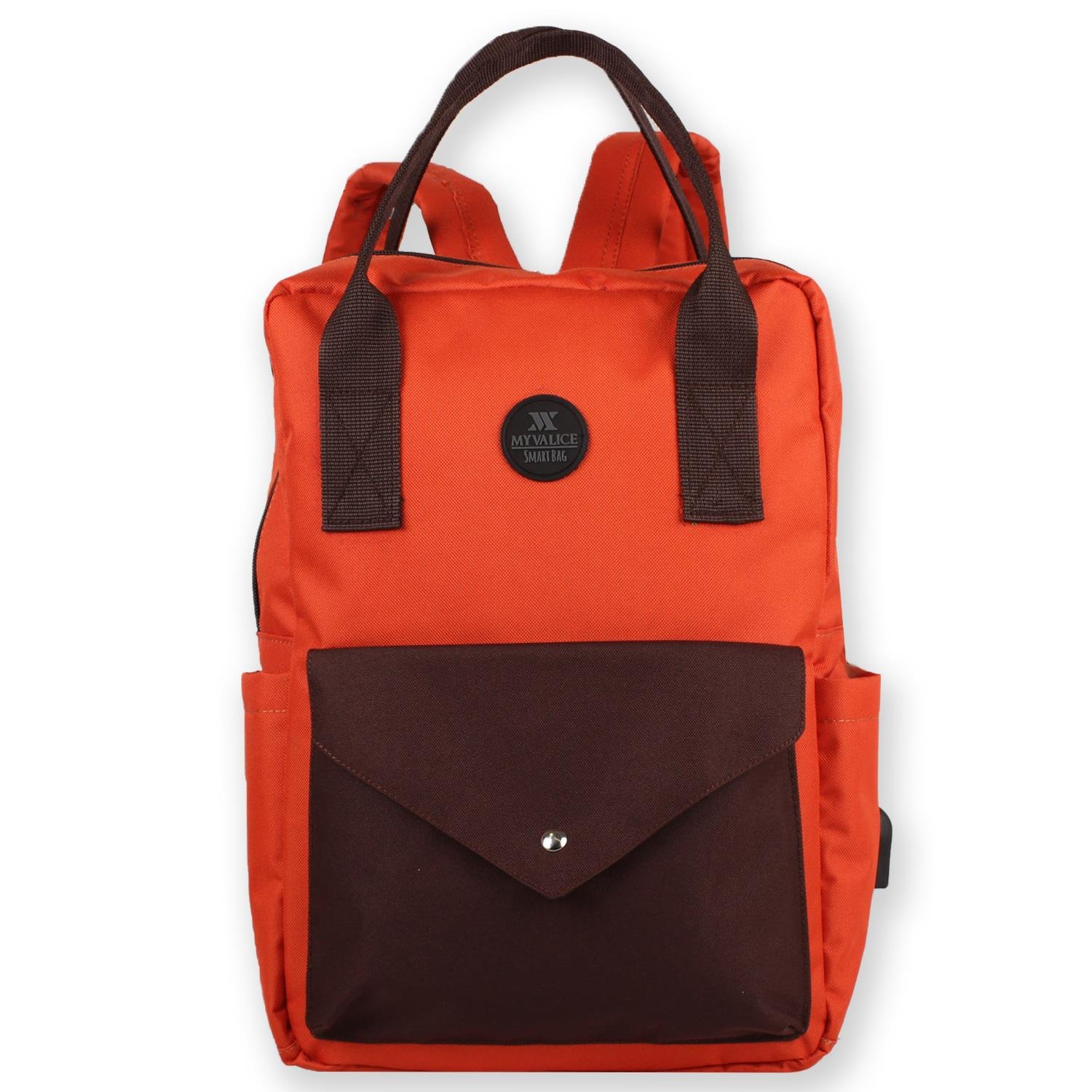 My Valice Smart Bag Post Usb Şarj Girişli Laptop Bölmeli Notebook Sırt Çantası Kiremit