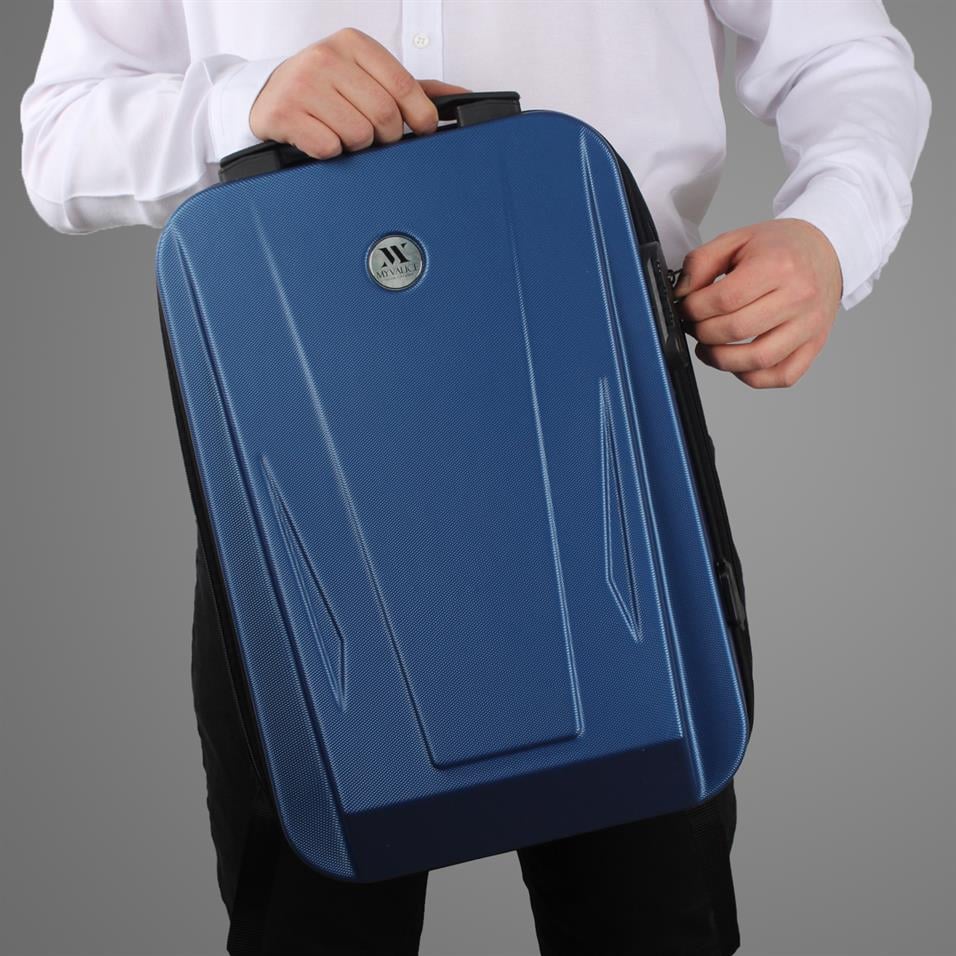 My Valice Smart Bag SHARP Usb Şarj Girişli Unisex ABS Akıllı Sırt Çantası Lacivert