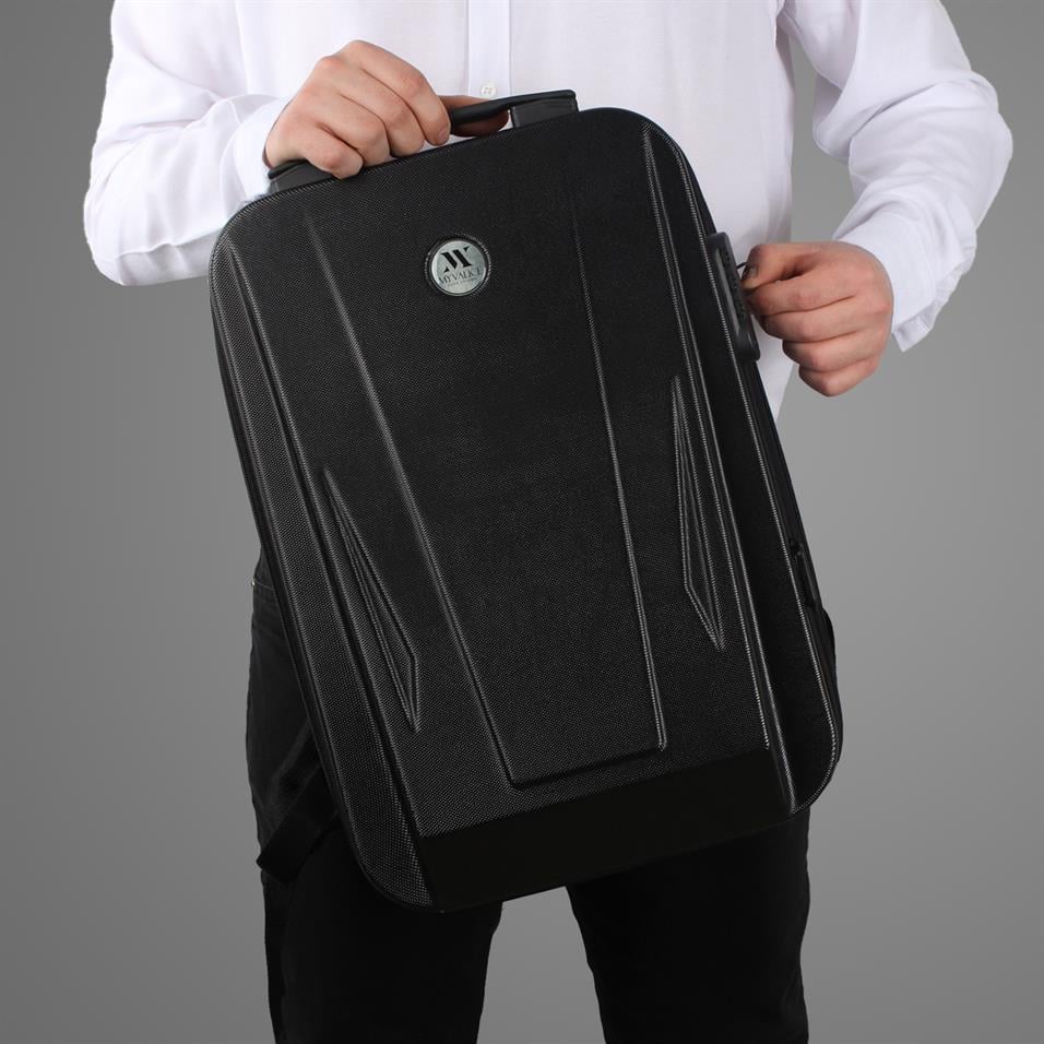 My Valice Smart Bag SHARP Usb Şarj Girişli Unisex ABS Akıllı Sırt Çantası Siyah