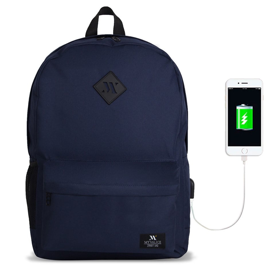 My Valice Smart Bag SPECTA Usb Şarj Girişli Akıllı Sırt Çantası Lacivert